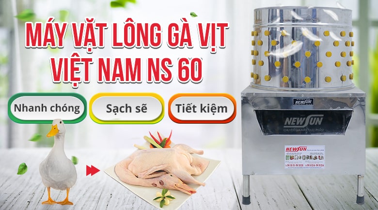 Máy vặt lông gà vịt Việt Nam phi 60cm