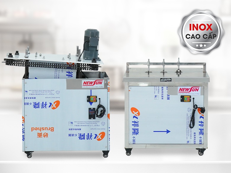 Bộ máy làm chân gà rút xương được chế tạo từ inox cao cấp Bộ máy làm chân gà rút xương được chế tạo từ inox cao cấp