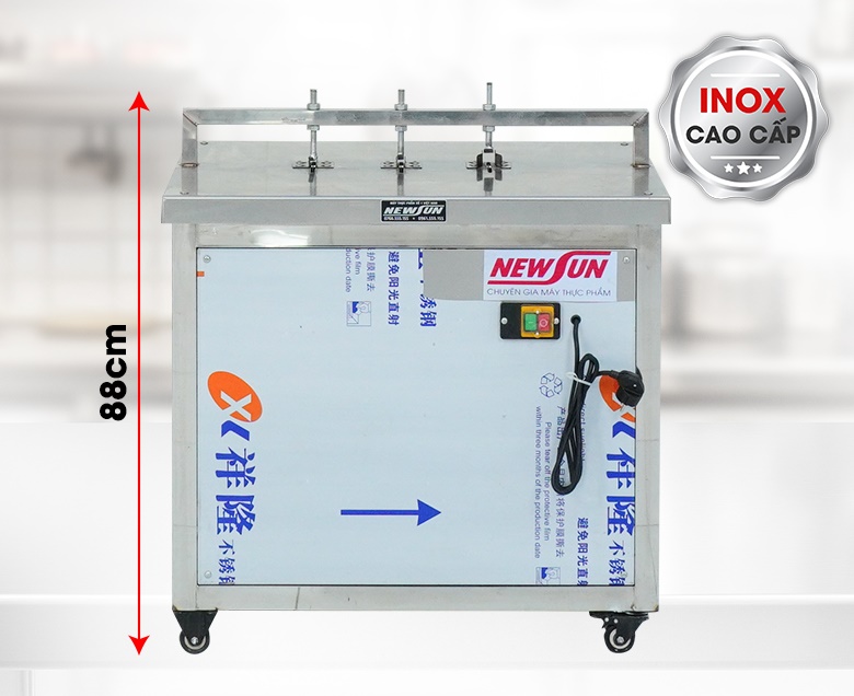 Máy được chế tạo hoàn toàn từ chất liệu inox cao cấp Máy được chế tạo hoàn toàn từ chất liệu inox cao cấp