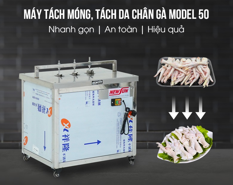 Máy tách móng gà, tách da chân gà năng suất 50 cái/phút Máy tách móng gà, tách da chân gà năng suất 50 cái/phút