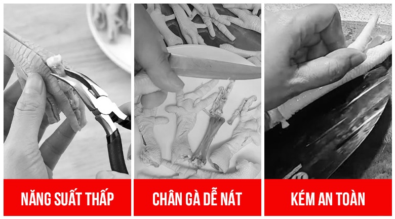 Hạn chế của phương pháp làm chân gà rút xương thủ công Hạn chế của phương pháp làm chân gà rút xương thủ công