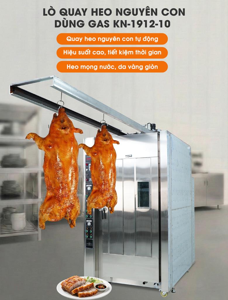 Lò quay heo nguyên con KN-1912-10 (gas) Lò quay heo nguyên con KN-1912-10