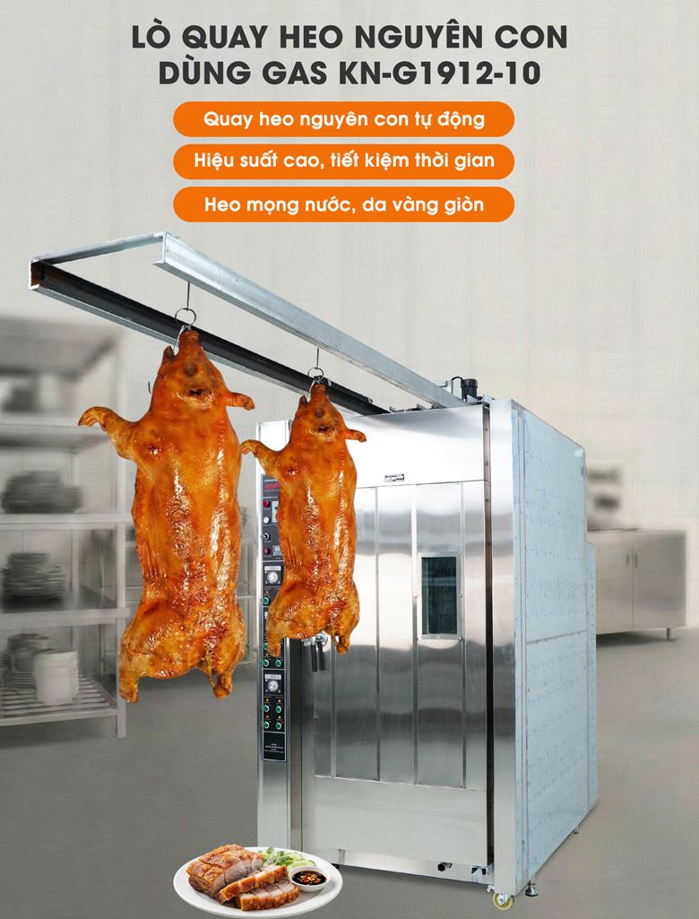 Lò quay heo nguyên con KN-G1912-10 bằng gas